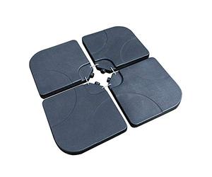 Alfresia 4 Part Cantilever Parasol Base - Fillable Parasol Weights for Offset Garden Parasols, Water or Sand Filled Stand (60L / 80kg)