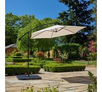 Alfresia Cream 3M Garden Cantilever Parasol, Garden Umbrella