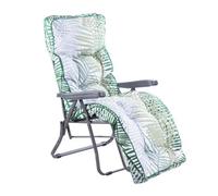 Alfresia Garden Relaxer Chair, Charcoal Frame, Bamboo Leaf Classic Cushion