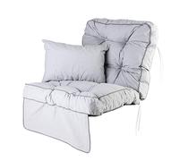 Alfresia Garden Swing Cushion - Classic Style Replacement Seat With Matching Scatter Cushion, Tightly Packed Crumble Foam (Grey)