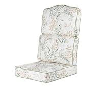 Alfresia High Back Conservatory Replacement Cushion Set - Cane Conservatory Chair Seat & Back Cushions, Cotton Covers, UK Filled