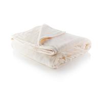 Minky Super Soft Luxury Throw | Cream | 215 x 225cm | Machine Washable Blankets | Plush Lightweight Blankets for Sofa, Bed & Couch