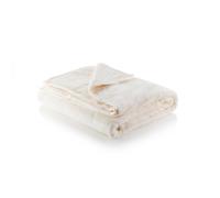 Minky Super Soft Luxury Throw Blanket - Machine Washable Blankets, Multipurpose, Plush Lightweight Throw for Sofa, Bed & Couch, Bedroom Accessories, Single 180cm x 135cm (Cream)