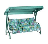 Alfresia Roma 3 Seater Garden Swing Seat with Adjustable Water-Resistant Canopy and Classic Cushions, Heavy Duty Outdoor Patio Swing Seat Supporting up to 250 kg for Garden, Lawn or Decking