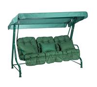 Alfresia Roma 3 Seater Garden Swing Seat with Adjustable Water-Resistant Canopy and Classic Cushions, Heavy Duty Outdoor Patio Swing Seat Supporting up to 250 kg for Garden, Lawn or Decking