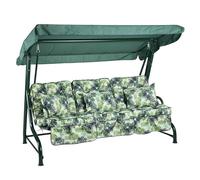 Alfresia Roma 3 Seater Garden Swing Seat with Adjustable Water-Resistant Canopy and Classic Cushions, Heavy Duty Outdoor Patio Swing Seat Supporting up to 250 kg for Garden, Lawn or Decking