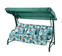 Alfresia Roma 3 Seater Garden Swing Seat with Adjustable Water-Resistant Canopy and Classic Cushions, Heavy Duty Outdoor Patio Swing Seat Supporting up to 250 kg for Garden, Lawn or Decking