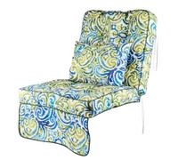 Alfresia Swing Seat Cushion - Replacement Garden Swing Seat Cushion, Classic Style, Matching Scatter Cushion Included, Tightly Packed Crumble Foam, Use Swing Seat (Blue Green Multi)