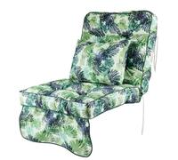Alfresia Swing Seat Cushion - Replacement Garden Swing Seat Cushion, Classic Style, Matching Scatter Cushion Included, Tightly Packed Crumble Foam, Use Swing Seat (Green Palm)
