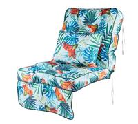 Alfresia Swing Seat Cushion - Replacement Garden Swing Seat Cushion, Classic Style, Matching Scatter Cushion Included, Tightly Packed Crumble Foam, Use Swing Seat (Blue Tropical)