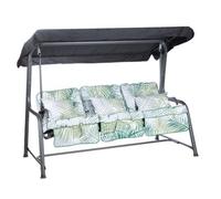 Alfresia Turin 3-Seater Reclining Swing Seat - Multipurpose Garden Sofa into Sunbed, Steel Charcoal Frame, Polyester Canopy, Weather Resistant, Outdoor Classic Cushions Included in Choice of Colours