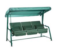 Alfresia Turin 3 Seater Reclining Garden Swing Seat with Adjustable Canopy and Classic Cushions, Heavy Duty Outdoor Patio Swing Seat Supporting up to 250 kg