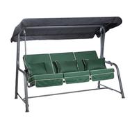 Alfresia Turin Reclining Swing Seat With Green Luxury Cushions
