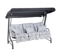 Alfresia Turin Reclining Swing Seat With Grey Classic Cushions