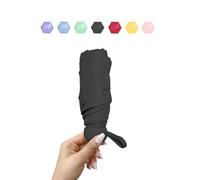 ALFROTEY Mini Folding Travel Umbrella for Rain with Anti-UV Protection - Lightweight, Compact, Ideal for Backpacks and Purses - Perfect for Women and Girls, Black-S, S