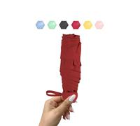 ALFROTEY Mini Folding Travel Umbrella for Rain with Anti-UV Protection Lightweight Small Compact Umbrella for Backpack and Purse Ideal Travel Umbrella for Women and Girls (Red, S)