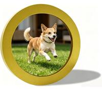 alfyng Round Photo Frame Wooden Wall Hanging Picture Frames Gold 6 inch