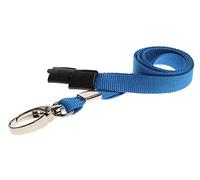 ALG ID Cards® 10mm Light Blue Lanyard with Safety Breakaway & Metal Lobster Clip - Comfortable & Colourful - Durable Neck Strap for ID Badge Holders - Perfect for Staff, Students & Access Control
