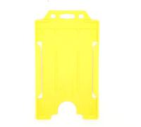 ALG ID Cards® Open Faced Rigid ID Card Name Badge Holders - Vertical/Portrait - Pack of 100 (Yellow)