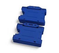 ALG ID Cards - Single Sided Rigid ID Identity Card Pass Badge Holder (Landscape) (86mm x 54mm CR80) - 10 Pack (Royal Blue)