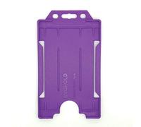 ALG ID Cards® Single Sided Rigid ID Identity Card Pass Badge Holder (Portrait Vertical) (54mm x 86mm CR80) (Purple)