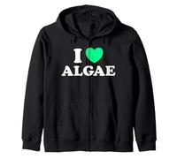 Alga Heart Funny Cute C02 Sequestration Bioremediation Fan Zip Hoodie