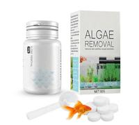Algae Remover Fish Tank Cleaner Aquatic Algaecide with Spoon, Quick Clear Moss Green Water and Algae, Healthy Environment for Plant