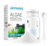 Algae Remover Fish Tank Powder 50g with Measuring Spoon, Aquarium Cleaner for Green Water, Moss Removal and Water Purification, Fish-Friendly Treatment for Freshwater and Tropical Tanks