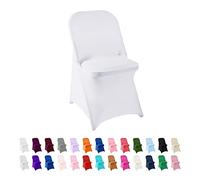 AlGaiety Spandex Chair Cover, 25PCS, Modern, White, Stretch Fit, Chair Covers, Living Room, Wedding, Hotel, Banquet, Washable Protector