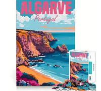 Algarve Coast Portugal Jigsaw Puzzles for Adults1000 Pieces DownTime Game Calm Daily Fun Challenge Nice Art (38x52cm)