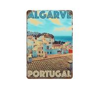 Algarve Portugal House Coast,Vintage Metal Sign Kitchen Bathroom Office Bar Coffee Garage Cave Home Living Wall Decor(30x40cm）12x16 inch-B6