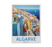 Algarve Portugal,Jigsaw Puzzles for Adults 1000 Piece, Classic Puzzle Teens Boys Girls Puzzles Sturdy Tight Fitting Pieces,Letters On Back for Ideal Challenging and Gift-EH310-38x52cm