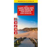Algarve, Portugal South Marco Polo Map: Straßenkarte und Autokarte mit sehenswerten Strecken, Highlights und digitaler Erweiterung