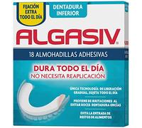 Algasiv Adhesive Pads for Lower False Dentures, Last All Day and Protect Gums. 18 Units