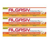 Algasiv Protection Plus Adhesive Paste for Full and Partial Dentures with Natural Chamomile, 3 Packs of 40 g