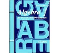 Algebra 1/2 3e Answer Key Only: Level 1/2 (Saxon Algebra)