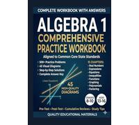 ALGEBRA 1 COMPREHENSIVE WORKBOOK: Aligned to Common Core State Standards