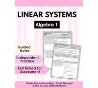 Algebra 1 Linear Systems Workbook | Solving Systems by Graphing, Elimination & Substitution | Linear Inequalities & Word Problems | Guided Notes, Practice & Test Prep (Algebra 1 Math Club)