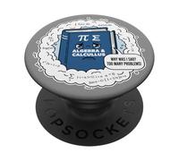 Algebra and Calculus Sad Book Problems Math Teacher Dad Joke PopSockets Adhesive PopGrip