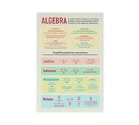 Algebra Formulas Mathematic Educational Classroom Variables Expressions Definitions Equations Teacher Learning Homeschool Chart Display Supplies Teaching Aide Cool Wall Art Print Poster Canvas 24x36i