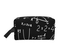 Algebra Geometry Abstract MathLarge Capacity Cosmetic Organizer,Travel Makeup Bag for Women