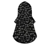 Algebra Geometry Black Pet Hoodie, Suitable for Small Dogs and Cats Pet Winter Coat