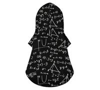 Algebra Geometry Black Pet Hoodie, Suitable for Small Dogs and Cats Pet Winter Coat