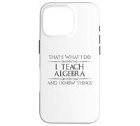 Algebra Math Teacher - I Teach Algebra and I Know Things Fun Case for iPhone 16 Pro