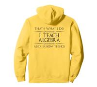 Algebra Math Teacher - I Teach Algebra and I Know Things Fun Pullover Hoodie