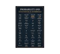 Algebra Statistics Formula Poster Mathematical Symbols Chart for Classroom Office Education Wall Art(Unframed,12X18inch(30X45cm))