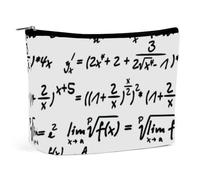 Algebra Symbols Cosmetic Bag Travel Makeup Bags Leather Pouch Organizer Pen Case Pencil Container
