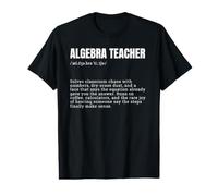 Algebra Teacher Definition Funny Math Educator Pun Value Graphic T-Shirt