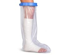 Algeos Waterproof Leg Shower Protector | Reusable Cast Protectors for Showering | Adult Long Leg - 42' | Keeps Cast or Bandages Dry | Strong Leg Cover with 100% Waterproof Protection