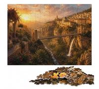 Algeria Constantine Cityscape with Bridge and Jigsaw Puzzle, 1000 Pieces | Adult Puzzle - puzzle activity for family time with screen-free home activity.